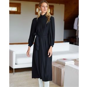 Emerson Fry Black Silk Nina Dress